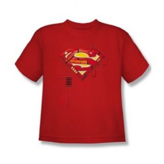 Superman   Super Mech Shield Youth T Shirt In Red Clothing