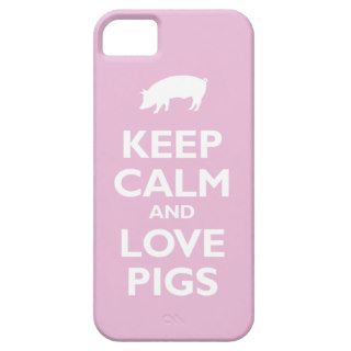 Keep Calm and Love Pigs (light pink) iPhone 5 Covers