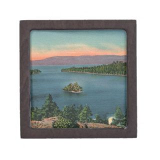 Vintage Lake Tahoe Emerald Bay Premium Jewelry Box