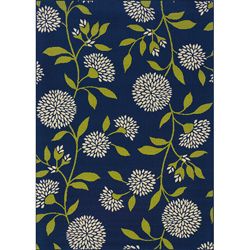 Blue/Green Outdoor Area Rug (6'7 x 9'6) Style Haven 5x8   6x9 Rugs