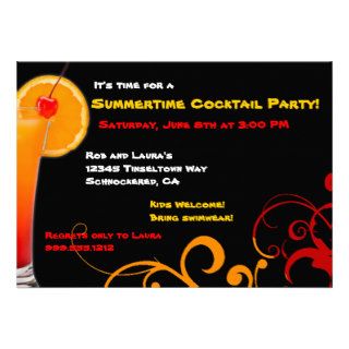 Summertime Cocktail Party Invitations II