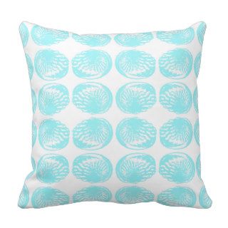 Pattern of Pastel Turquoise Shells. Pillows