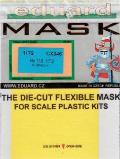 EDUCX346 172 Eduard Mask   He 115 (for use with the 172 Revell model kit) Toys & Games