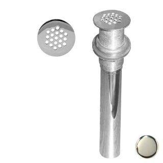 WestBrass D411 2 Polished Nickel Grid Strainer Lavatory Drain with Overflow Hole   Sink And Drain Equipment