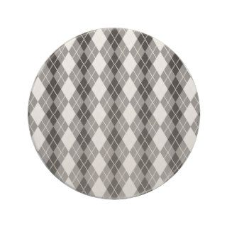 Black Grey Gray and White Masculine Design for Him Coasters