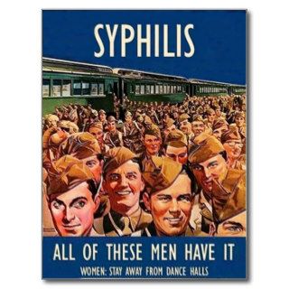 Syphilis Women Stay Out Of The Dance Halls Humor Postcards
