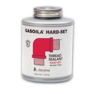 Gasoila Hard Set Red Varnish Thread Sealant,  60 to 350 Degree F, 1 Pint Brush