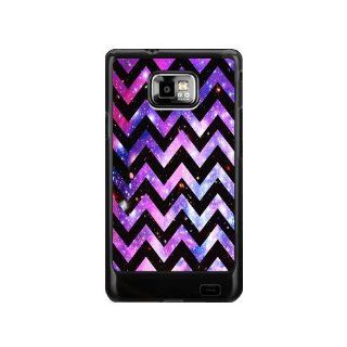 Chevron Pattern Cute Pink Teal Nebula Galaxy SamSung Galaxy S2 N9100 Case Snap on Hard Case Cover Computers & Accessories