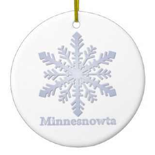 Minnesnowta Snowflake Christmas Ornament