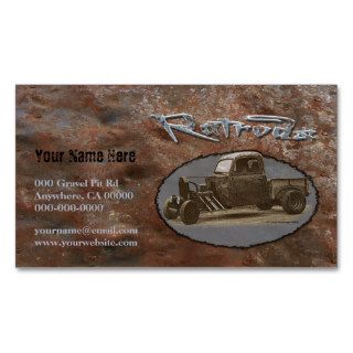 Ratrod Truck Rusty Metal Business Card Template