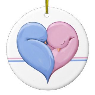 Two Doves One Heart Wedding Ornament