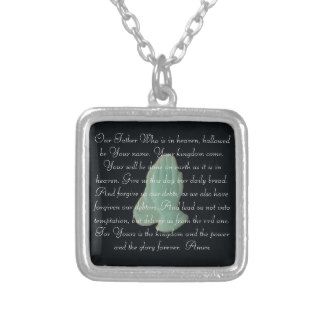 The Lord's Prayer with praying hands Necklace