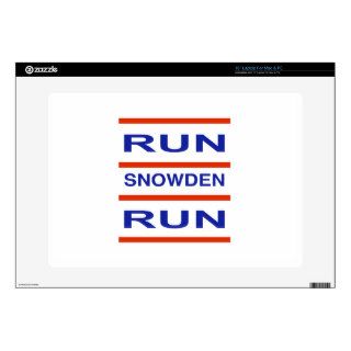 Run Snowden Run Laptop Decals