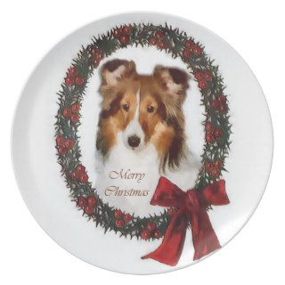 Shetland Sheepdog, Sheltie Christmas Plate