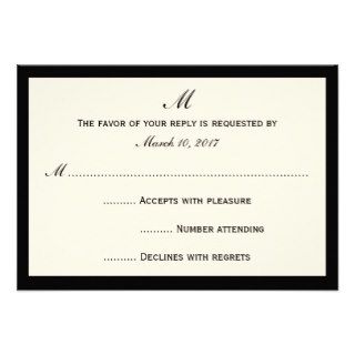 Cheap RSVP Invitation Cards Your Color Border