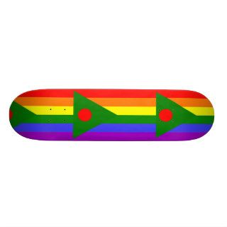 Bangladesh Rainbow, Lebanon flag Skate Board
