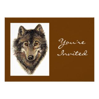 Back to Nature, Wolf, Animal Birthday Invite