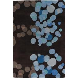 Hand tufted Brown/ Blue New Zealand Wool Rug (7'9 x 10'6) Avalisa 7x9   10x14 Rugs