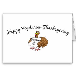 Happy Vegetarian Thanksgiving Greeting Cards