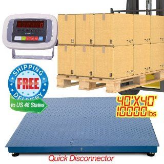 New 10000 Lb X 1 Lb 4 X 4 Floor Scale / Pallet Scale with Indicator  Postal Scales 