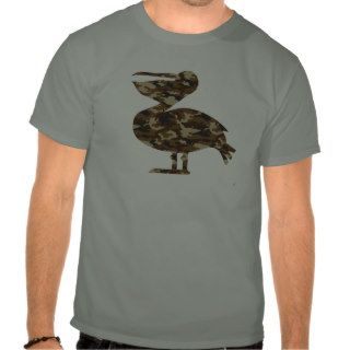 Camouflage Pelican Silhouette T shirt