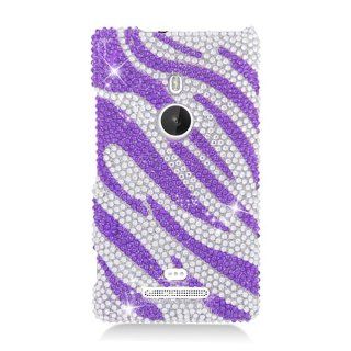 NK LUMIA 925 CS Diamond COVER Purple Zebra 326 Cell Phones & Accessories