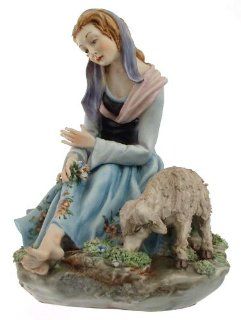 Capodimonte girl figurine with goat germano cortese 326   NEGR33   Collectible Figurines