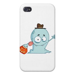 Happy Ghost Goes Trick Or Treating Case For iPhone 4