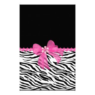 Zebra Print Personalized Stationery