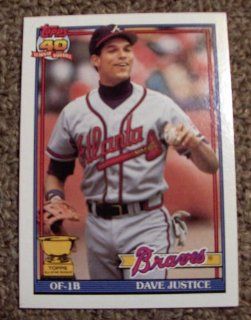 Dave Justice 1991 Topps MLB Card #329 