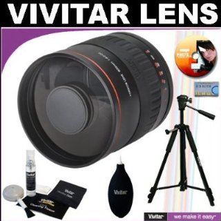 Vivitar 800mm f/8.0 Series 1 Multi Coated Mirror Lens + Vivitar Tripod + Vivitar Cleaning Kit For The Olympus Evolt E 30, E 300, E 330, E 410, E 420, E 450, E 500, E 510, E 520, E 620, E 1, E 3 Digital SLR Cameras  Digital Slr Camera Lenses  Camera &