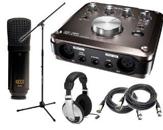 TASCAM US 366 4 In/6 Out or 6 In/4 Out USB Audio Interface + MXL 440 Mic + Samson HP + Ace Mic Stand + (2) XLR cables 18ft ea.  Camera & Photo