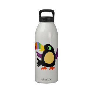 VW  Funny Toucan Bird Primitive Art Drinking Bottle