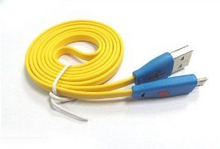 Generic Flashing LED Smile Face 3ft 8pin Lightning Data Sync Charging Flat Cable for Iphone 5,ipad 4 yellow Computers & Accessories