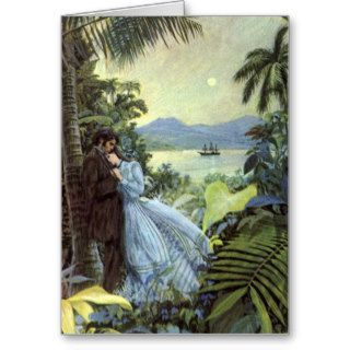 Vintage Tropical Love Cards