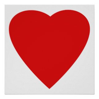 Red and White Love Heart Design. Print
