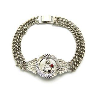 New SAINT BARBARA Piece with 8.25" Double Link Chain Fashion Bracelet XB372R Jewelry