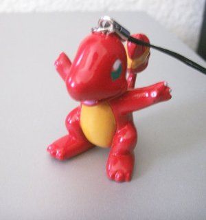 1.75" Pokemon Charmander Rubber Mascot Cell Phone Charm Strap 