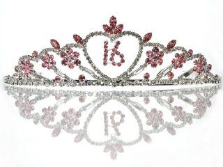 SparklyCrystal Sweet 16 Birthday Tiara 5113S  Beauty Products  Beauty