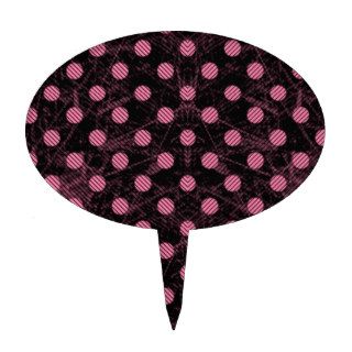 Black and pink distressed polka dot pattern. cake picks