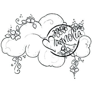 With Love 'Flower Cloud' Cling Rubber Stamp Magnolia Clear & Cling Stamps