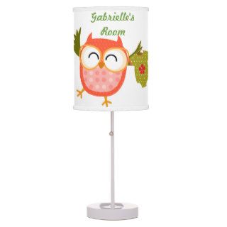 Personalized Baby's Room Owl Custom Lamp