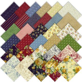 RJR Tyler Charm Pack, Set of 32 5 inch (12.7cm) Precut Cotton Fabric Squares