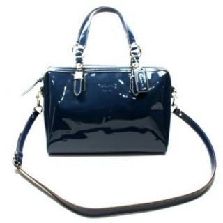 Coach Patent Leather Nancy Satchel/ Swing Bag (Navy blue) #24041 MSRP $378 Clothing