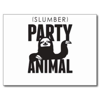 Slumber Party Animal Postcard