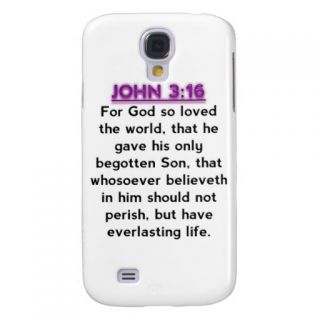 Bible Verses   John 3.16 KJV Galaxy S4 Cover