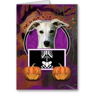 Halloween   Just a Lil Spooky   Whippet Greeting Cards