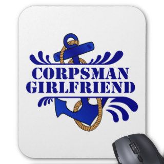 Corpsman Girlfriend, Anchors Away Mouse Pads