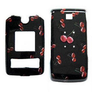 Hard Plastic Snap on Cover Fits LG AX380 UX380 Wave Black Cherries Alltel Cell Phones & Accessories
