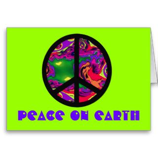 Peace On Earth Peace Sign Card